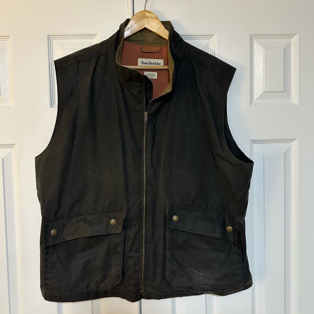 Tom Beckbe | Waxed Cotton Vest | Size XXL